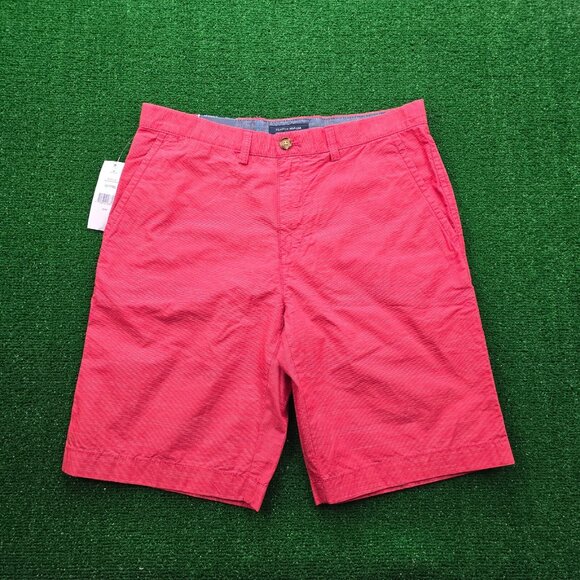 Tommy Hilfiger Shorts Mens‎ 32 Red Chino Classic Fit Golf Outdoors Preppy NWT - Picture 1 of 9